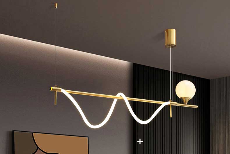 北歐現(xiàn)代金色餐廳燈吊燈