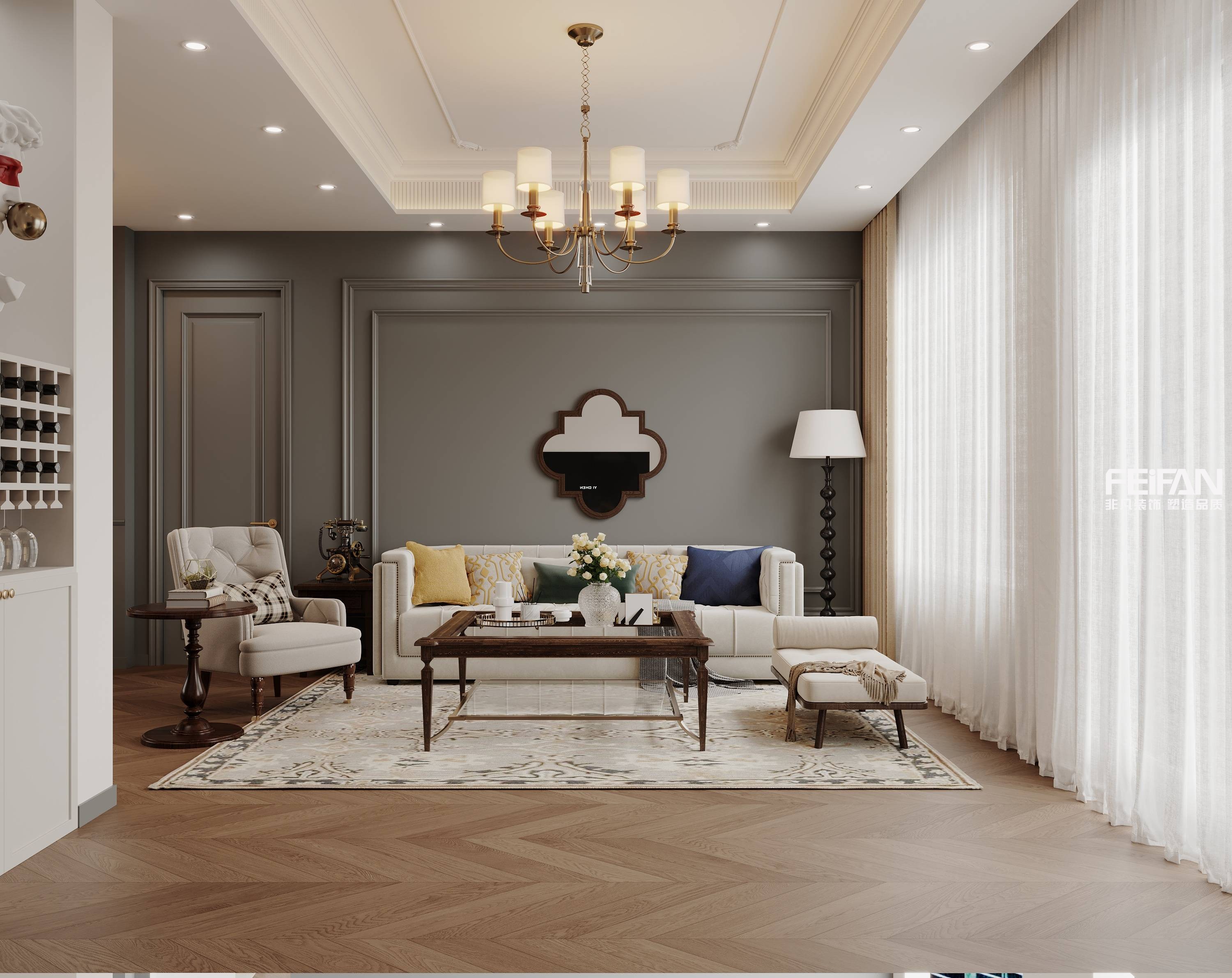 大慶·春風(fēng)十里140㎡輕美式風(fēng)整裝修